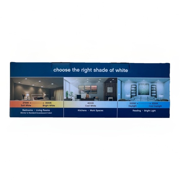 6 Pack Feit Electric LED 5-Color Choice BR30 65W Equivalent 750 Lumen Soft White - Picture 7 of 13